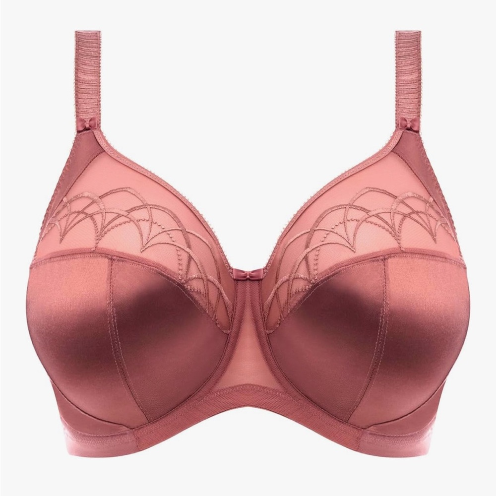 NWT Elomi Cate Full Figure Underwire Lace Cup Bra Adj Straps Rosewood 38DD - Picture 9 of 10